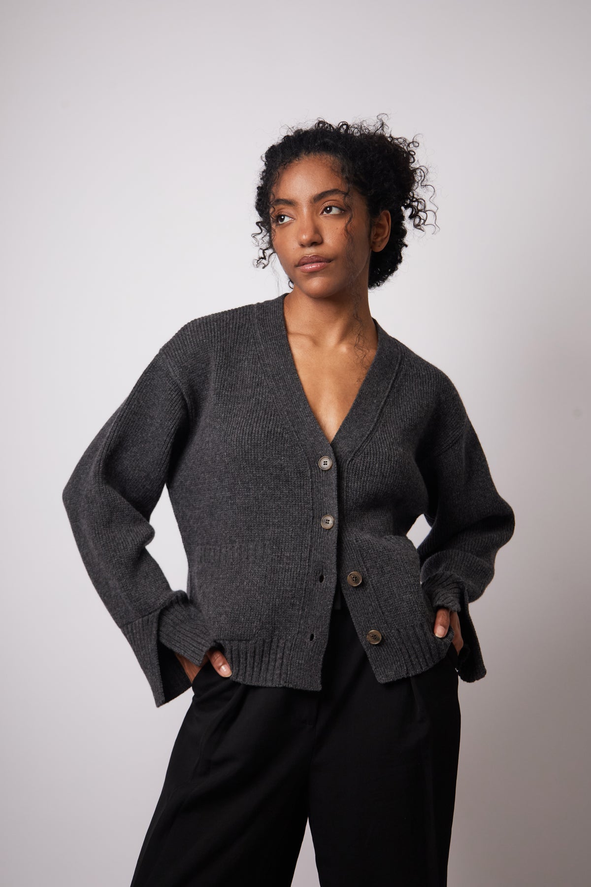 Eloise Cardigan — Anthracite