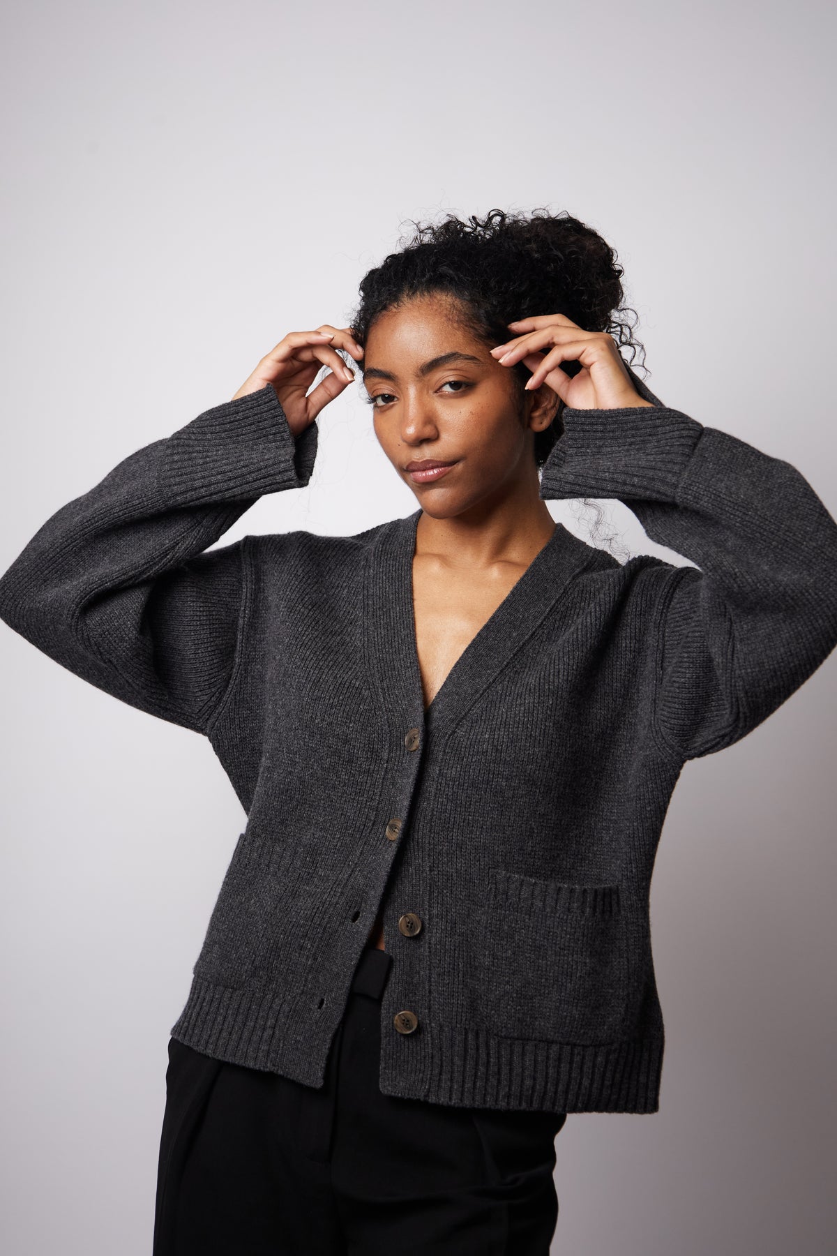 Eloise Cardigan — Anthracite