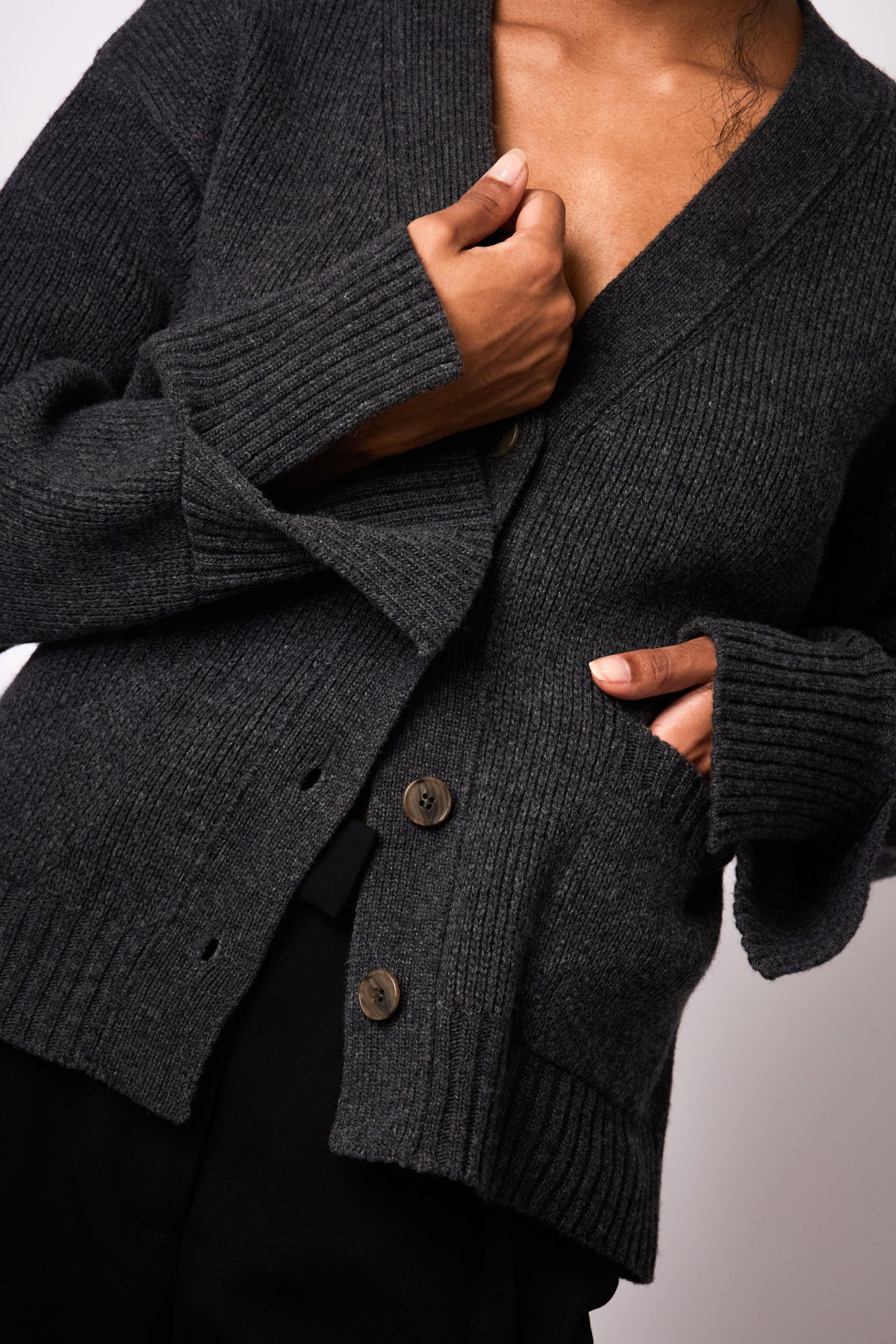Eloise Cardigan — Anthracite