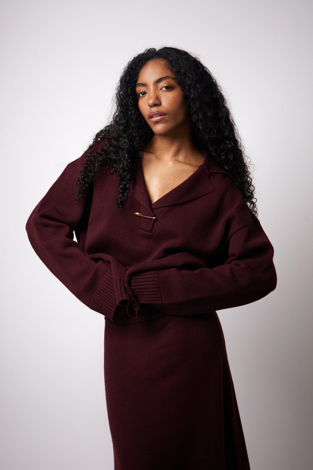 Aurel Skirt — Burgundy
