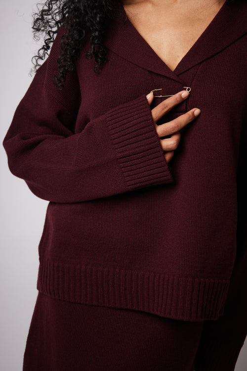 Aurel Sweater — Burgundy